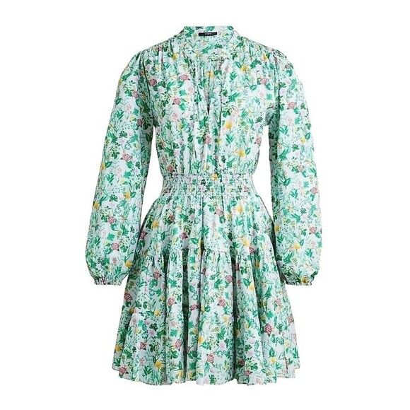 NWT J.Crew Women's Popover Tunic Dress Multicolor Small Winter Garden Floral - Picture 2 of 15